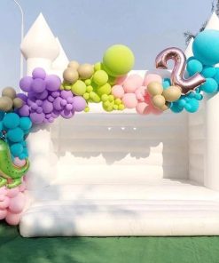 White Grand Inflatable Wedding Bounce House - Majestic White Castle for Events (Multiple Sizes)