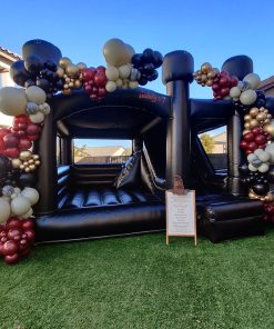 Black Castle Bouncy with Slide - Durable Inflatable for Events, Parks, and Parties (2-Year Warranty)