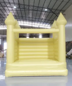 Yellow Inflatable Wedding Castle - Durable, Safe, with 2-Year Warranty & Free Global Shipping