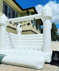 White Inflatable Wedding Bounce House - Versatile, Durable, with 2-Year Warranty & Global Shipping